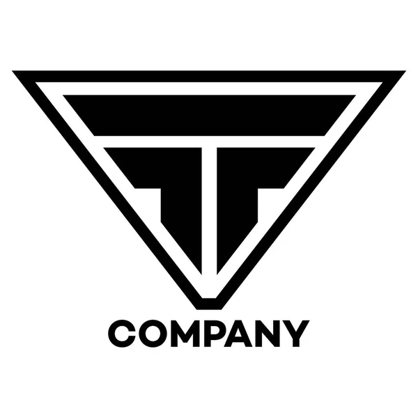 Logo huruf perusahaan FT - Stok Vektor