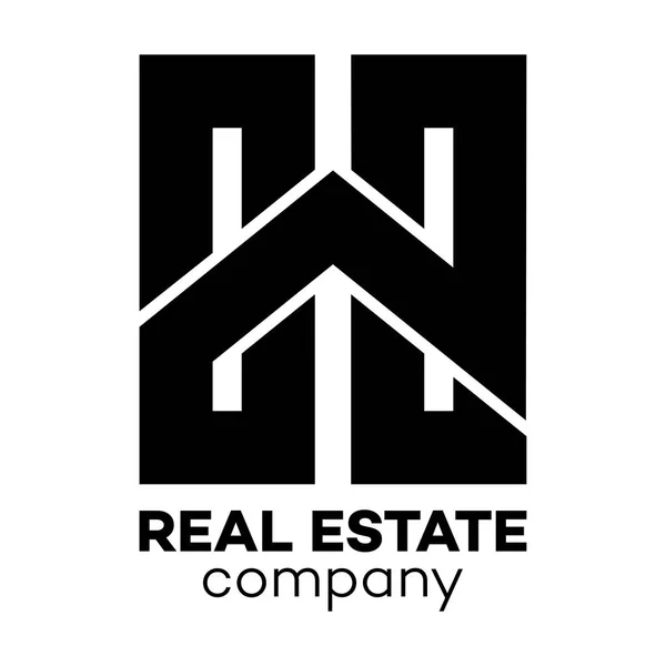 Real estate και H λογότυπο επιστολή της εταιρείας που συνδέονται — Διανυσματικό Αρχείο