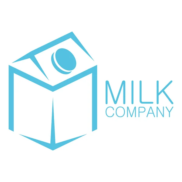 Şirket bağlantılı mektup logo ambalaj süt ve M — Stok Vektör