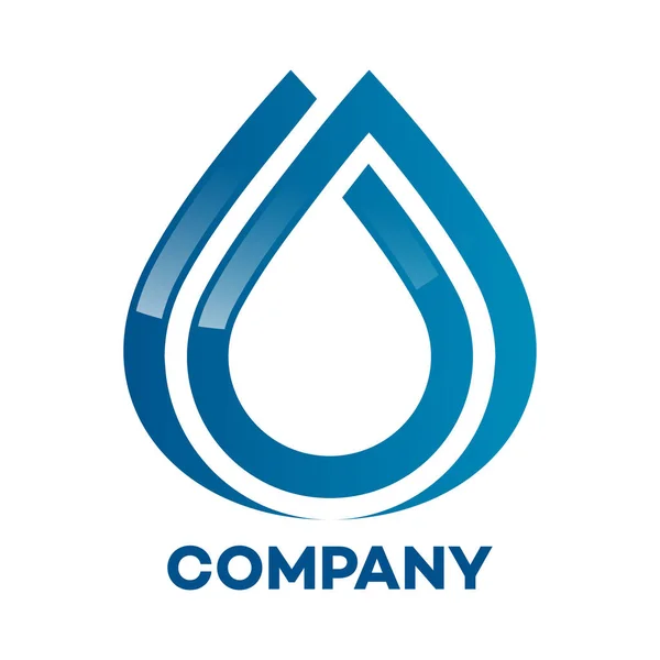 En droppe av rent vatten logotyp — Stock vektor