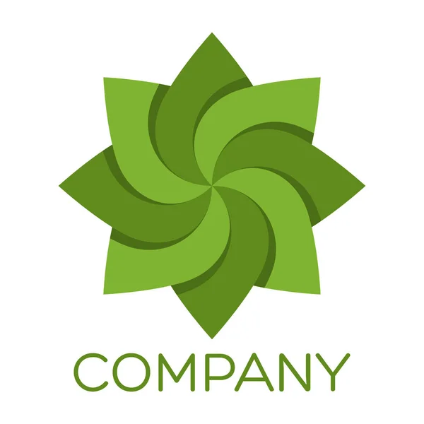 Eco Star logo.Illustrazione vettoriale — Vettoriale Stock