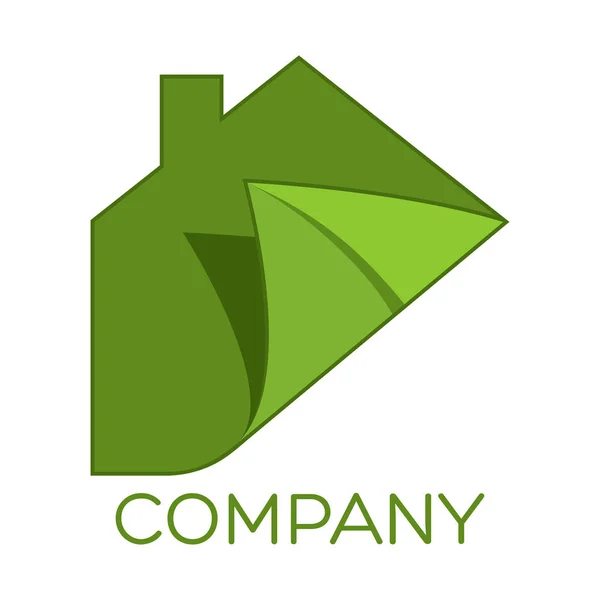 Logo Eco inmobiliaria — Vector de stock