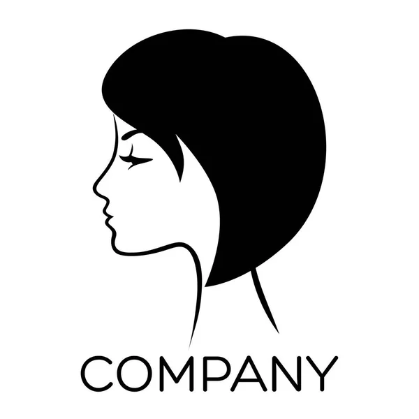 Логотип красивої жінки — стоковий вектор