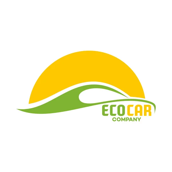 Eco coche logo.Vector ilustración — Vector de stock