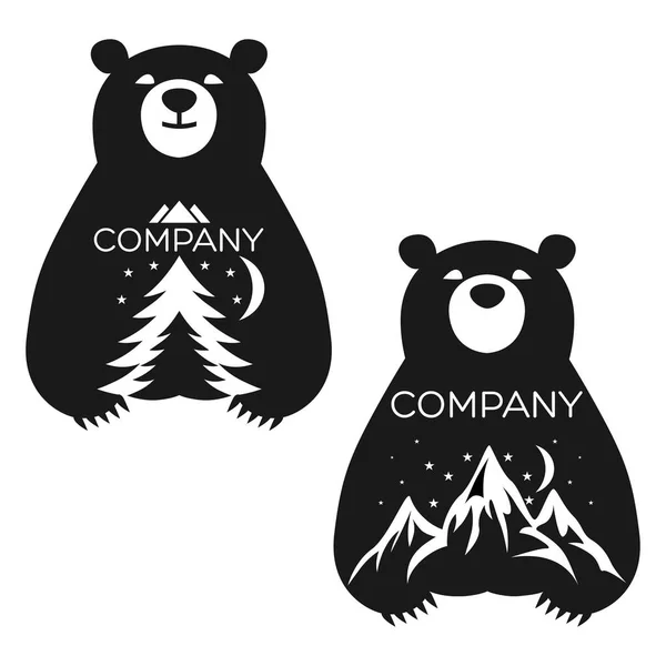 Logotipo oso bebé. Ilustración vectorial — Vector de stock