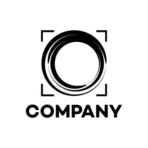 Photo And a lens logo — Stock Vector