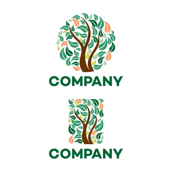 Green Tree logo. Vector illustration. — Stock Vector