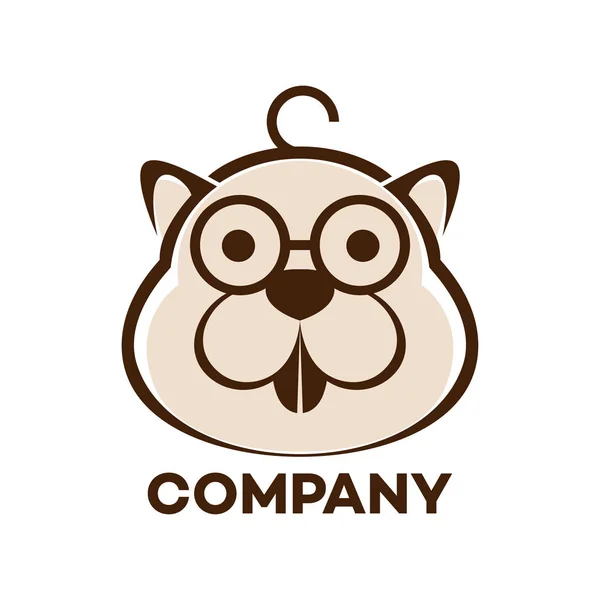 Bever logo. Vectorillustratie — Stockvector