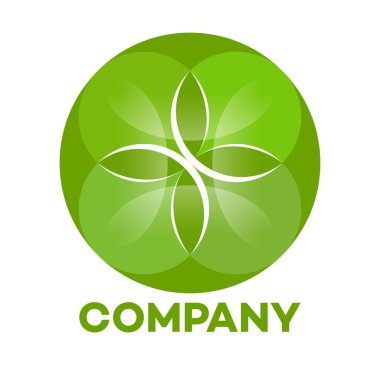 Soyut çiçek logosu. vektör illüstrasyonu.