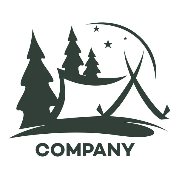 Camping logo. Ilustracja wektorowa — Wektor stockowy
