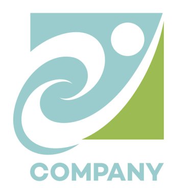 Soyut yüzmek logosunu görmeniz gerekir. Vektör çizim.