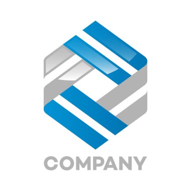 Soyut altıgen logosunu görmeniz gerekir. Vektör çizim.