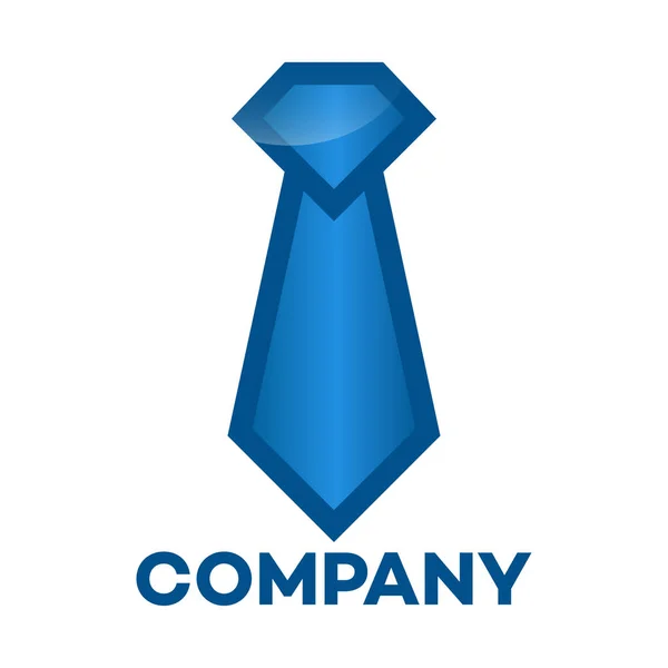 Krawatte und Diamant-Logo — Stockvektor