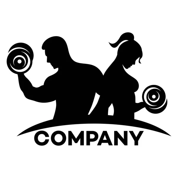 Fitness logo. Ilustracja wektorowa. — Wektor stockowy