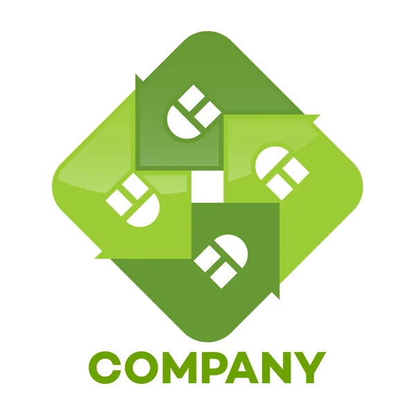 Logo immobilier. illustration vectorielle — Image vectorielle