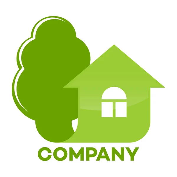 Immobilien-Logo. Vektorillustration — Stockvektor