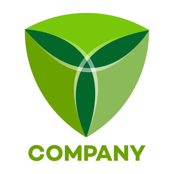 Логотип щита та екології — стоковий вектор
