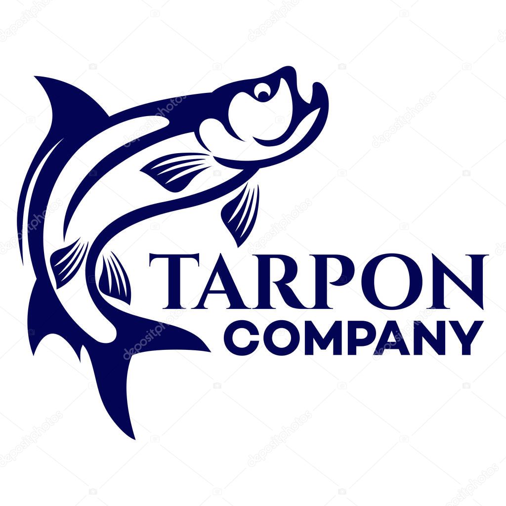 Tarpon logo. Vector illustration.