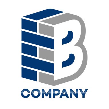 Tuğla duvar ve mektup B logosu