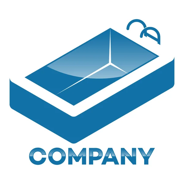 Logo Blue Pool. Illustrazione vettoriale . — Vettoriale Stock