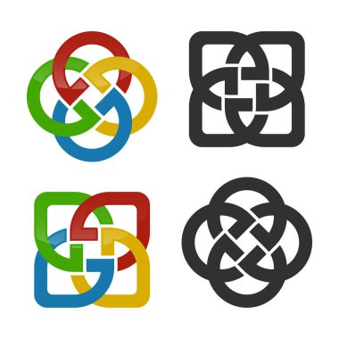 Soyut süsleme logosunu görmeniz gerekir. Vektör çizim.