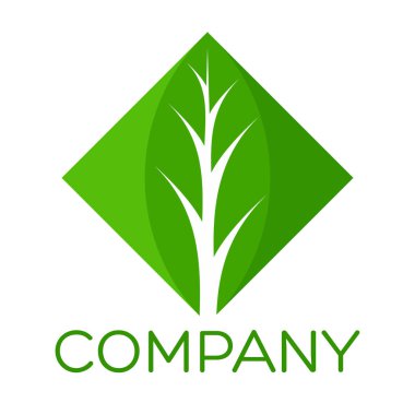 Yaprak logosunu görmeniz gerekir. Vektör çizim.