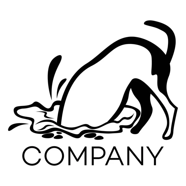 Pies wykopał pit logo — Wektor stockowy