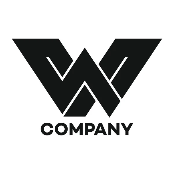 W company linked letter logo — Stock Vector