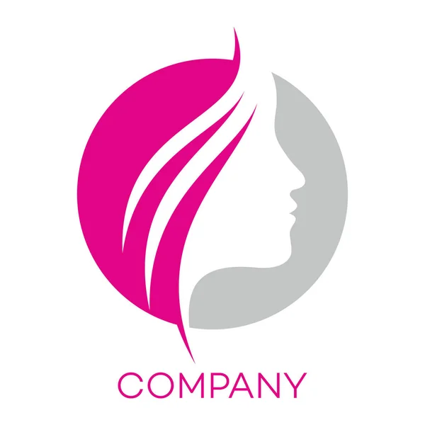 Logotipo de rosto de uma mulher bonita —  Vetores de Stock