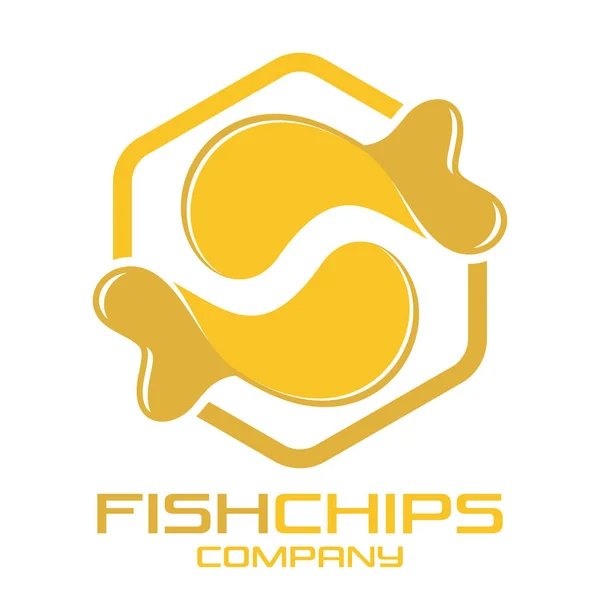 Logo Fish Chips Illustration Vectorielle — Image vectorielle