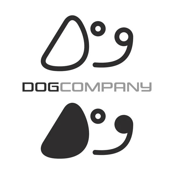 Nowoczesny Tekst Pies Logo — Wektor stockowy