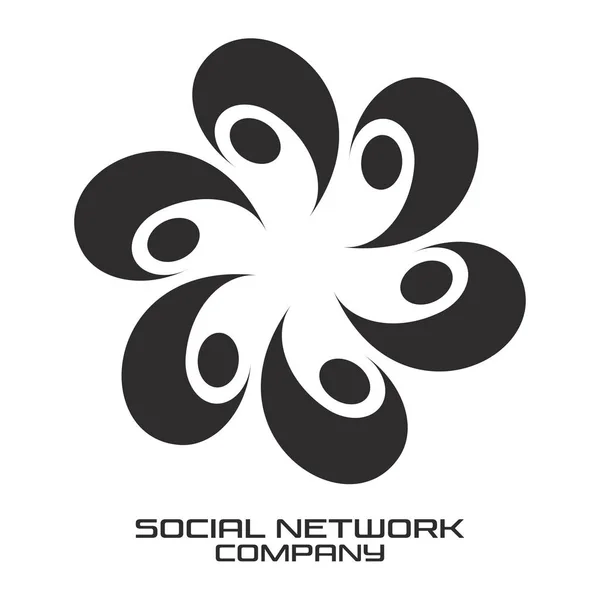 Abstrakta Social Grupp Människor Logotypen — Stock vektor