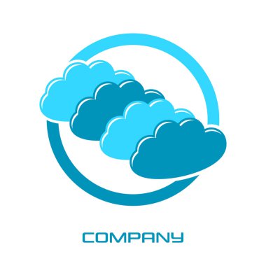 Bulutlar ve teknoloji logosu