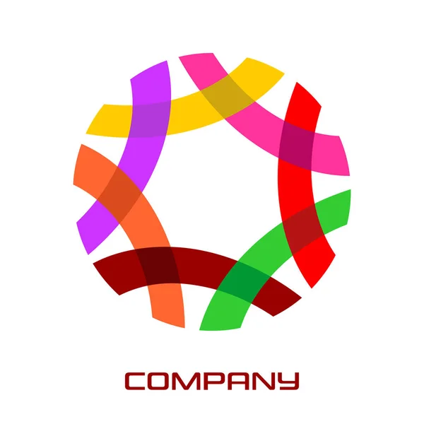 Logotipo Redondo Abstracto Cintas — Archivo Imágenes Vectoriales