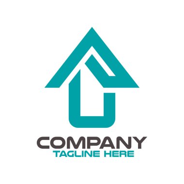 Modern merdiven yukarı ve U ve P harfleri. Vektör illüstrasyonu.