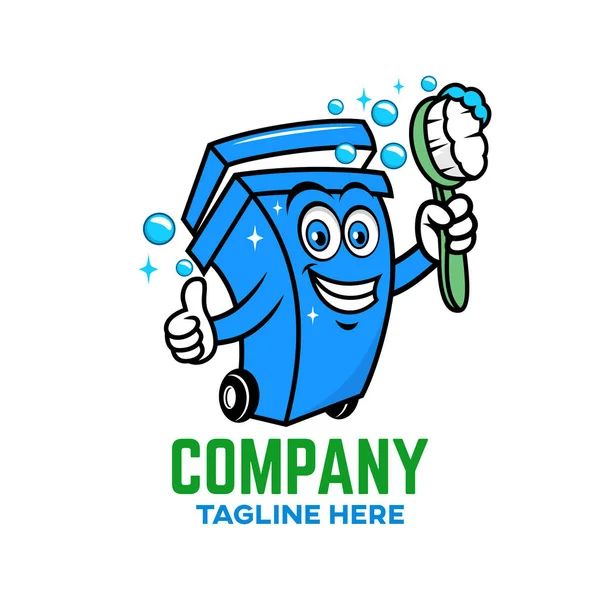 Modern Çöp kutusu logosu. Vektör illüstrasyonu.