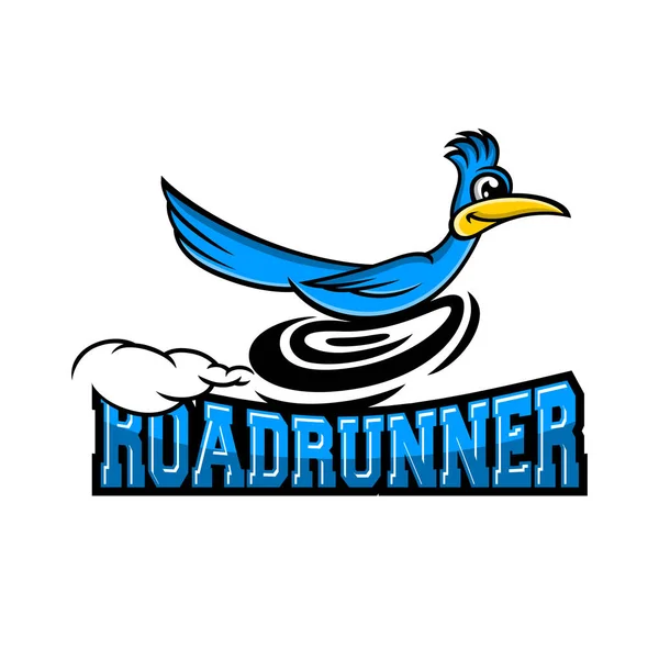 Modern roadrunner kuş logosu. Vektör illüstrasyonu.