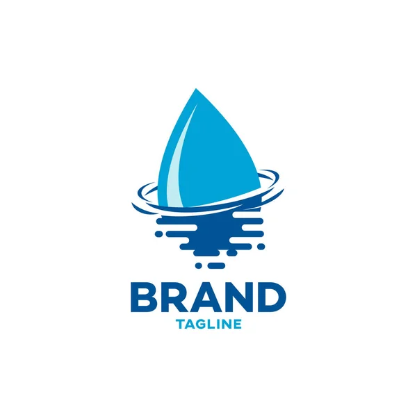 Logotipo Gota Água Moderna Ilustração Vetorial — Vetor de Stock