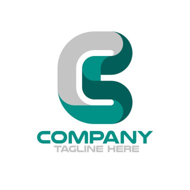 Modern Harfler CS veya SC logosu. Vektör illüstrasyonu.