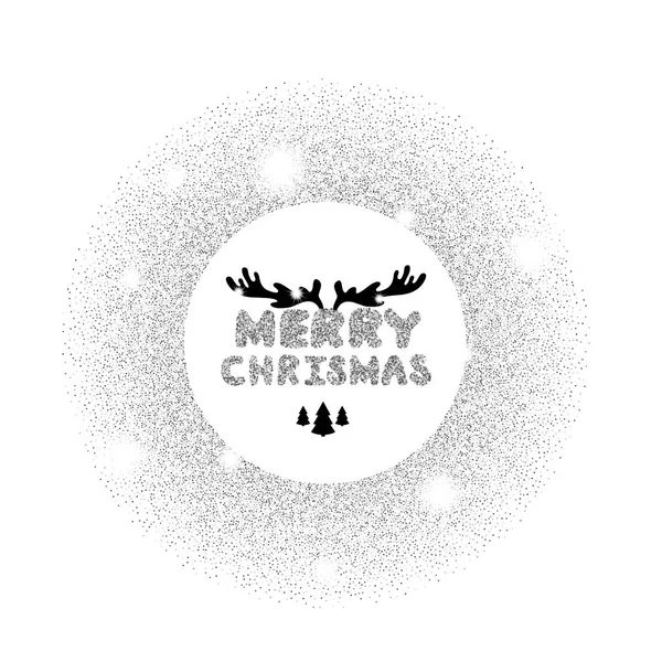 Logotipo de Natal com chifres de rena — Fotografia de Stock