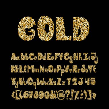 alfabe ve sayı yazı tipi.