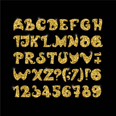 alfabe ve sayı yazı tipi.