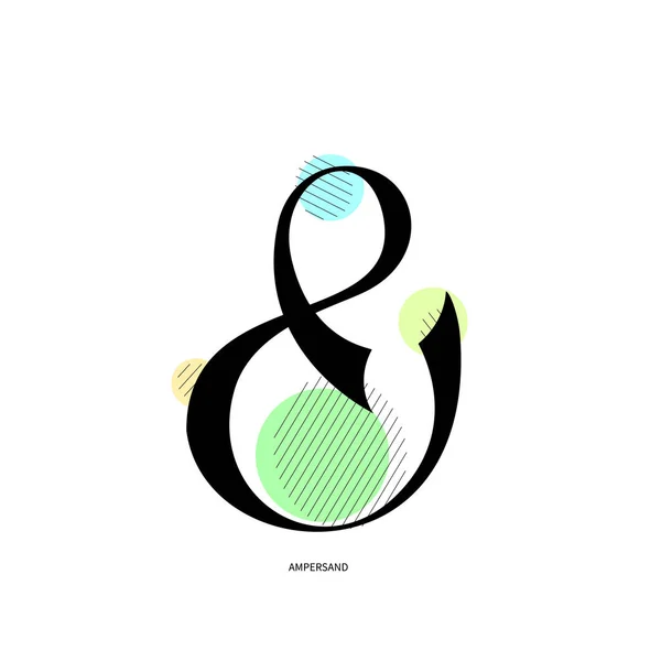 Cute ampersand isolated — Stock Vector