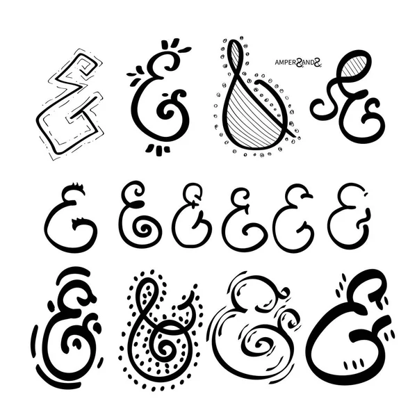 Lindo ampersand aislado — Vector de stock