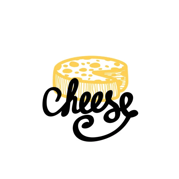 Illustrazione logo formaggio — Vettoriale Stock