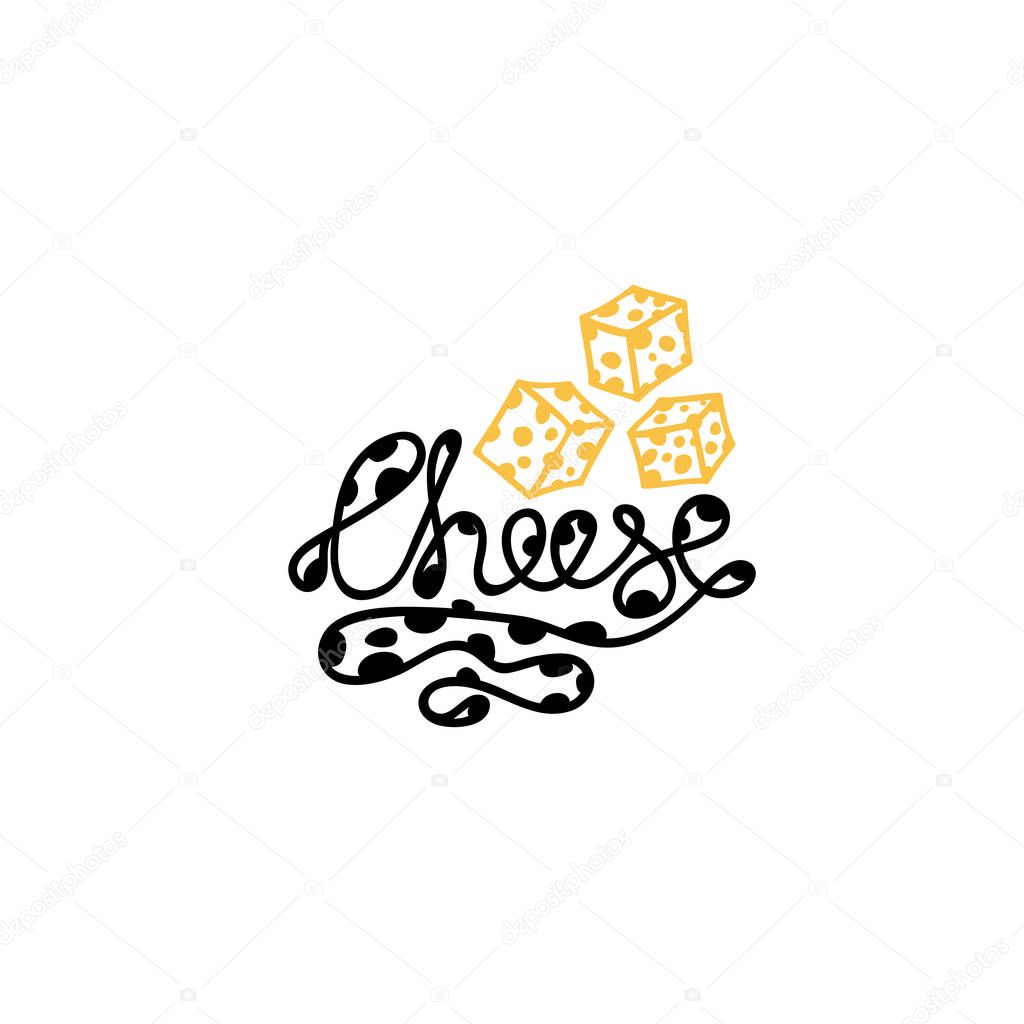 Logo cheese. Vector illustration isolated on white background