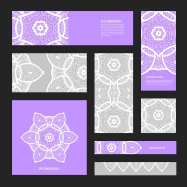  zarif banner şablon tasarım kümesi  