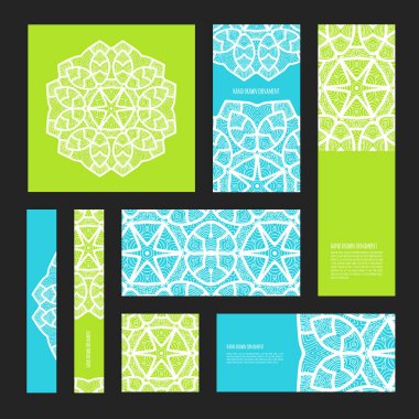  zarif banner şablon tasarım kümesi  