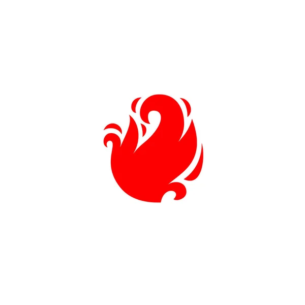 Logo rojo fuego — Vector de stock