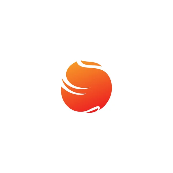 Rotes Feuer-Logo — Stockvektor